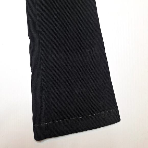 Vintage Y2K Hurley Corduroy Flare Pants Low Rise Black Flap Pockets Bootcut 5 - Picture 6 of 8